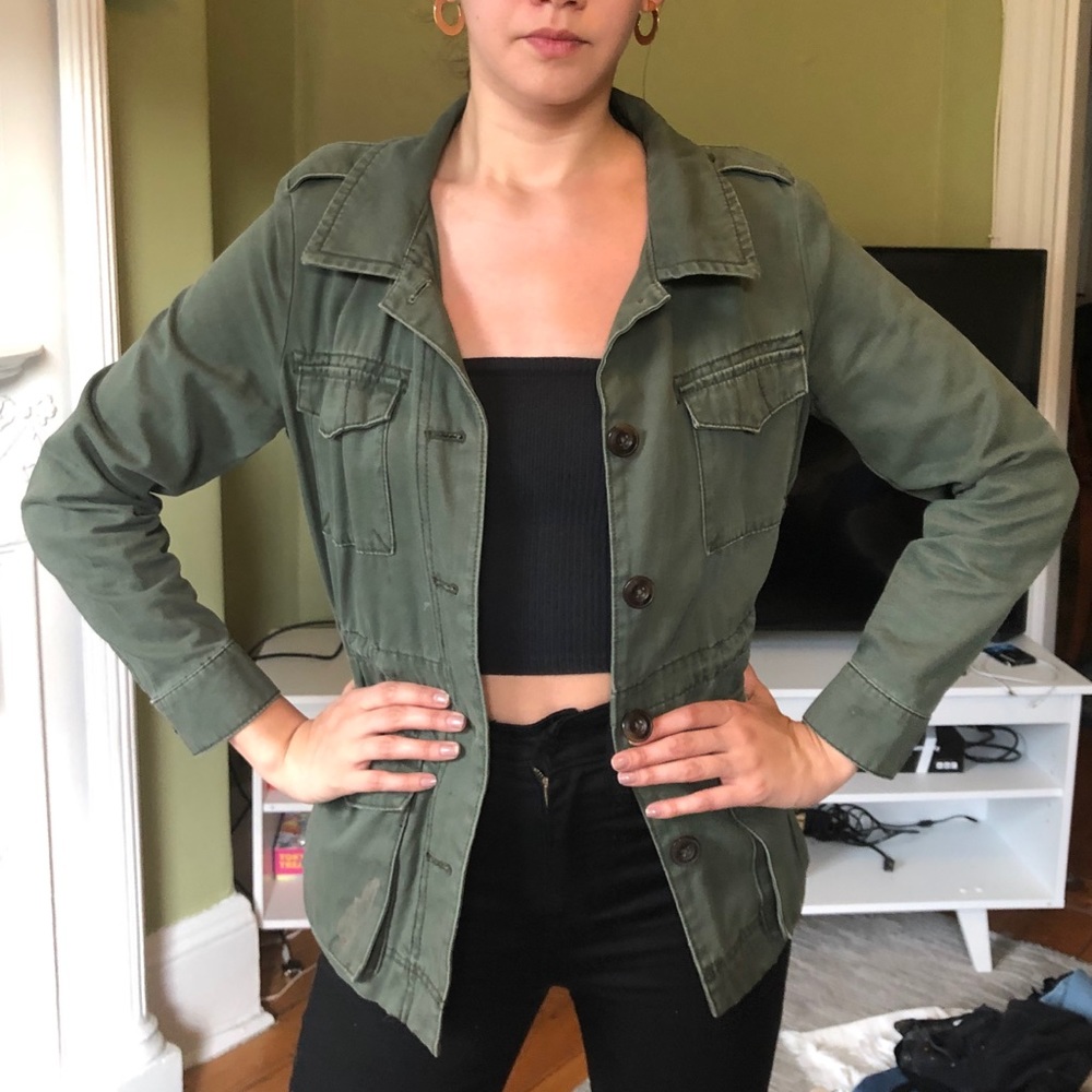 Green utility jacket